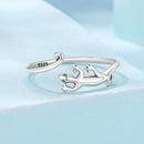 925 Sterling Silver Oxidized Pavé Setting CZ Ring