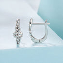 925 Sterling Silver Oxidized Silver Hoop Earrings 1.4*0.5cm for Women