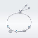 925 Sterling Silver Adjustable Bracelet for Women - 22cm