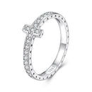 925 Sterling Silver Moissanite Ring in Size 6