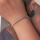 925 Sterling Silver Plated White Gold Bracelet - Adjustable 17+5cm