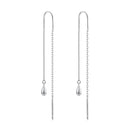 925 Sterling Silver Plated White Gold Water Droplet Earrings for Women