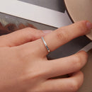925 Sterling Silver Oxidized 0.18cm Wide Pavé Setting CZ Ring for Women - Size 6.0