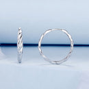 925 Sterling Silver Plated White Gold Earrings for Women - Size 11*3mm