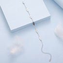 925 Sterling Silver White Gold Plated Bracelet with CZ Pendants for Women