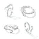 S925 Sterling Silver 0.2cm Platinum Plated Ring
