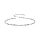 925 Sterling Silver + White Gold Plated Bracelet