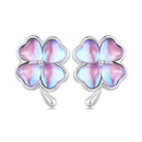 925 Sterling Silver Transparent Glass Earrings for Women