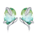 925 Sterling Silver Transparent Glass Earrings for Women