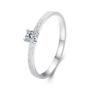 925 Sterling Silver & Moissanite Size 6 Ring with 0.1ct Moissanite
