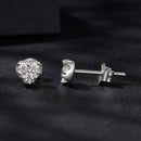 925 Sterling Silver Moissanite 0.03 Carat Earrings for Women