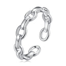 925 Sterling Silver Platinum Plated 0.4cm Wide Ring