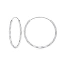 925 Sterling Silver Plated White Gold Earrings 3.0cm for Women
