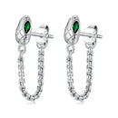 925 Sterling Silver Earrings with CZ in White Gold Plating