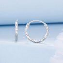 925 Sterling Silver Earrings for Women - White Gold Plated, 2.6*0.2 cm, Style L