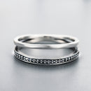 925 Sterling Silver 0.6CM Width Ring Size 6 for Women