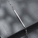 925 Sterling Silver + Moissanite White Gold 21cm Bracelet for Women