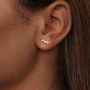 925 Sterling Silver Translucent Opal CZ Earrings for Women
