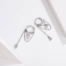 925 Platinum Plated Pavé Setting CZ Earrings
