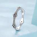 925 Sterling Silver Ring with Pavé Setting CZ, Size 6.0