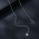 925 Sterling Silver 1 Carat Moissanite Necklace with Pavé Setting, 400 mm Length for Women