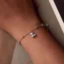 925 Sterling Silver Bracelet with Pavé Setting CZ, 150+60mm Length for Women