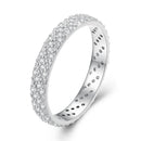 925 Sterling Silver Ring with Pavé Setting CZ for Women Size 6.0