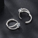 925 Sterling Silver 0.40 Carat Moissanite Earrings for Women