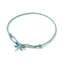 925 Sterling Silver Adjustable Bracelet with CZ and Enamel in Oxidized Finish for Women