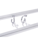 925 Sterling Silver Earrings with Pavé Setting CZ
