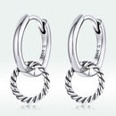 925 Sterling Silver & Oxidized Silver Earrings for Women