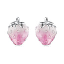 925 Sterling Silver White Gold Plated Enamel Earrings