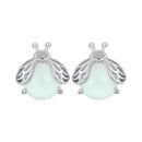 925 Sterling Silver Luminous Stone Earrings