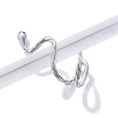 925 Sterling Silver Oxidized 2.5x1.9 cm Pavé Setting CZ Earrings for Women