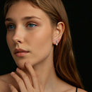 925 Sterling Silver Moissanite 0.10 Carat Earrings with Freshwater Pearl for Women