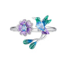 925 Sterling Silver Enamel 1.8mm Pavé Setting CZ Ring for Women