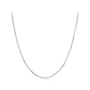 925 Sterling Silver + Plated White Gold 40cm Necklace