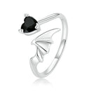 925 Sterling Silver Oxidized Pavé Setting CZ Ring