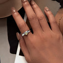 925 Sterling Silver Pavé Setting CZ Ring 2.6-4.3mm Width for Women