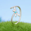 925 Sterling Silver Synthetic Turquoise Pendant 0.5*1.5cm for Women