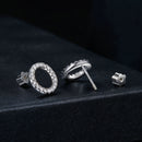 925 Sterling Silver 10mm Moissanite Earrings for Women