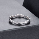 925 Sterling Silver Moissanite Ring with 0.15-0.2cm Gems for Women - Size 6