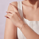 925 Sterling Silver White Gold Plated Bracelet with Pavé Setting CZ for Women