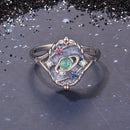 925 Sterling Silver Pendant 1.5*1.2 cm with Enamel and CZ for Women