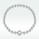 925 Sterling Silver Bracelet 17cm Oxidized & Platinum Plated for Women