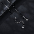 925 Sterling Silver 5mm Moissanite Necklace with Pavé Setting in White Gold, 450mm Length for Women