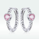 925 Sterling Silver CZ Earrings with Pavé Setting 1.3cm for Women