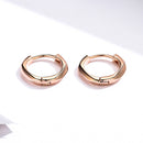 S925 Sterling Silver Plated Rose Gold Earrings