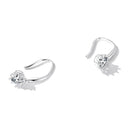 925 Sterling Silver Earrings with Pavé Setting and Platinum Plating