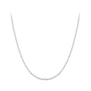 925 Sterling Silver Plated Platinum Necklace 400+50mm for Women